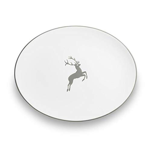 gmundner-keramik-grauer-hirsch-platte-oval-33-x-26-cm-handgemacht-in-sterreich image 4