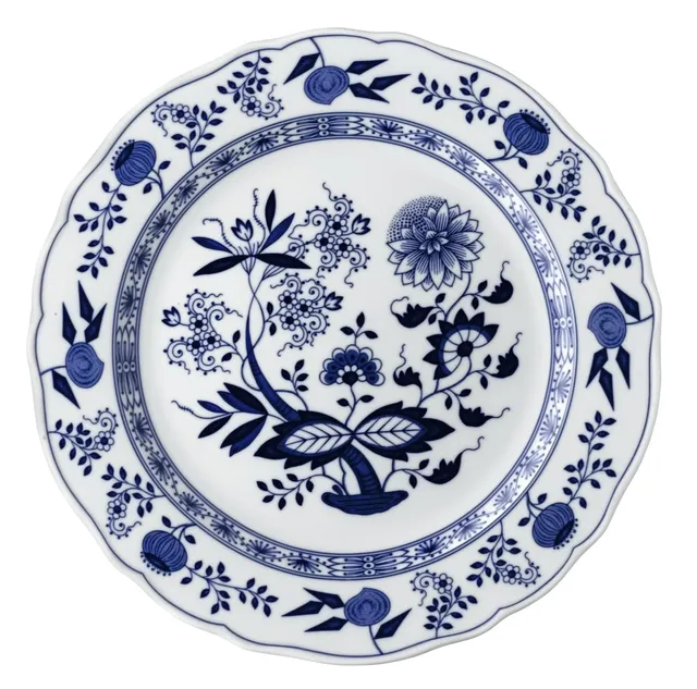 hutschenreuther-blau-zwiebelmuster-platzteller-mit-fahne-31-cm image 1