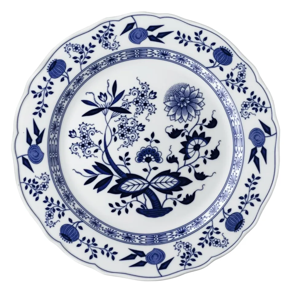 hutschenreuther-blau-zwiebelmuster-platzteller-mit-fahne-31-cm image 1