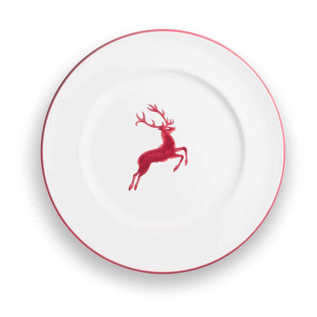 gmundner-keramik-speiseteller-gourmet-27-cm-bordeauxroter-hirsch image 2