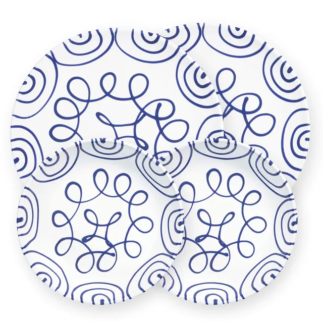 gmundner-keramik-dunkelblaugeflammt-dinner-f-r-2-cup-geschirrset image 1