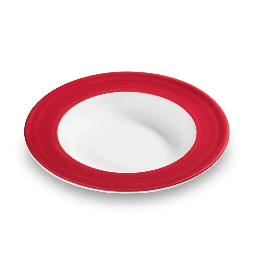 gmundner-keramik-suppenteller-gourmet-24-cm-variation-bordeauxrot image 1