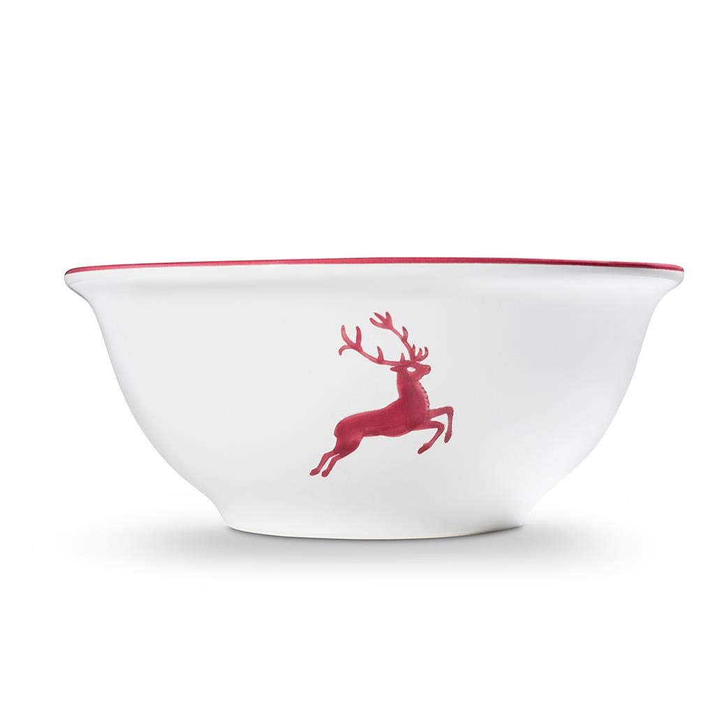 gmundner-keramik-salatsch-ssel-bordeauxroter-hirsch-2-liter-handgemacht-in-sterr image 3