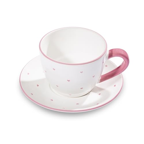 gmundner-keramik-herzerl-rosa-teetasse-maxima-mit-unterteller image 5