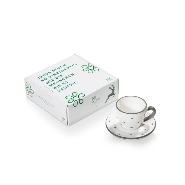 gmundner-keramik-herzerl-grau-espresso-for-you-gourmet-geschirrset-handgemacht-i image 1