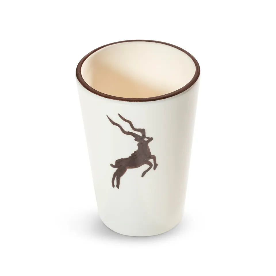 gmundner-keramik-brauner-kudu-trinkbecher-h-11-cm-handgemacht-in-sterreich image 1