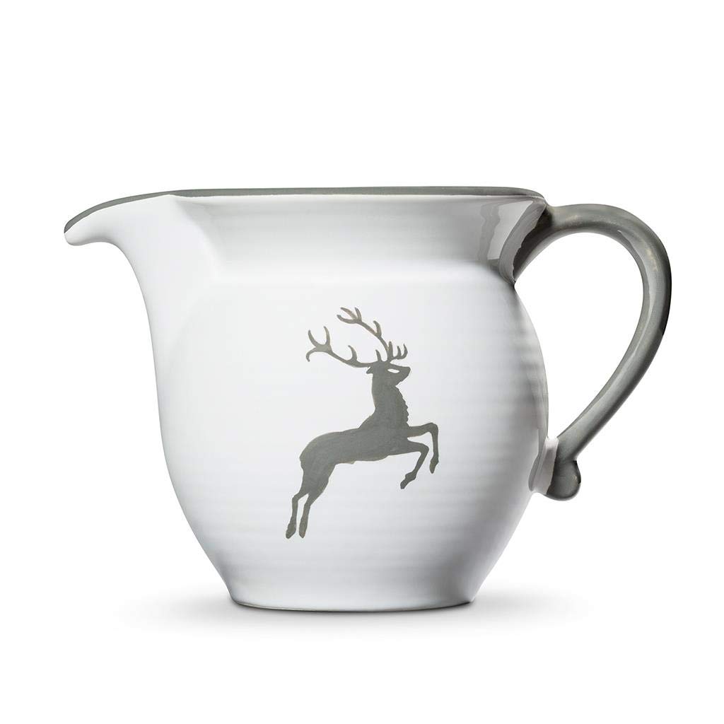 gmundner-keramik-milchgie-er-glatt-0-5-liter-grauer-hirsch image 2