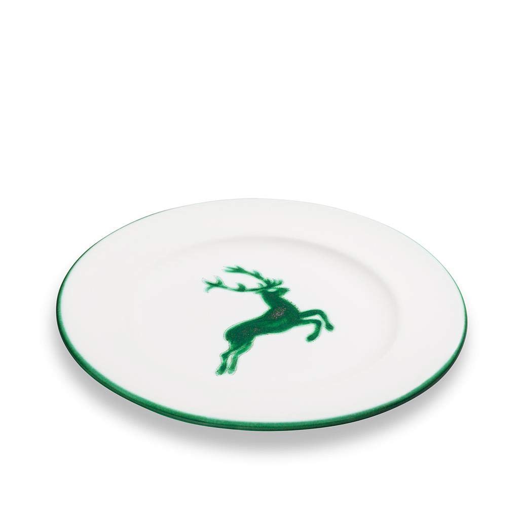 gmundner-keramik-dessertteller-gourmet-18-cm-gr-ner-hirsch-handgemacht-in-sterre image 1