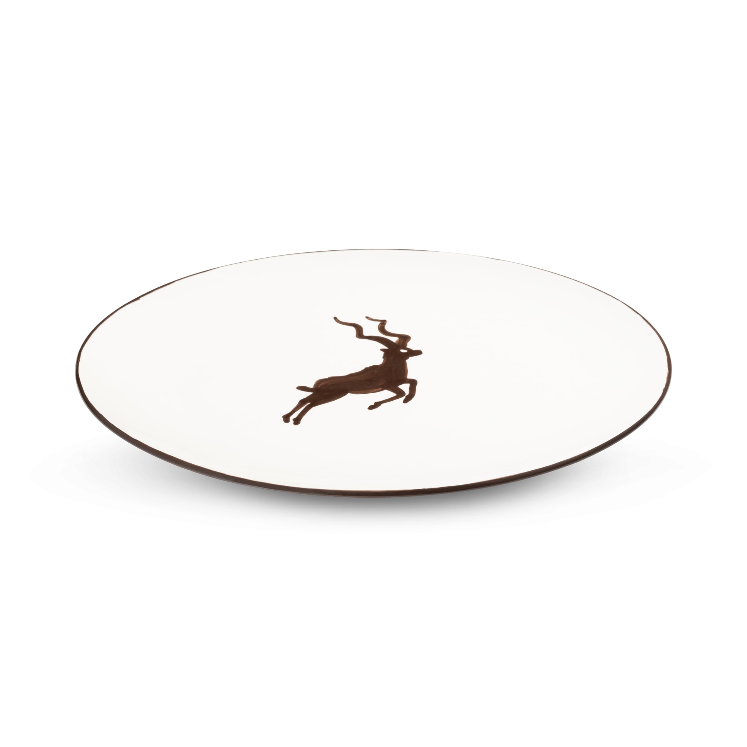 gmundner-keramik-brauner-kudu-platte-oval-33x26-cm-handgemacht-in-sterreich image 2