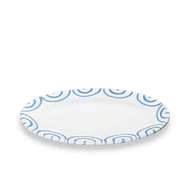 gmundner-keramik-platte-oval-blaugeflammt-21-x-14-cm-handgemacht-in-sterreich image 1