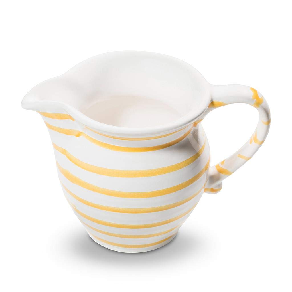 gmundner-keramik-milchgie-er-glatt-gelbgeflammt-0-3-liter-handgemacht-in-sterrei image 1