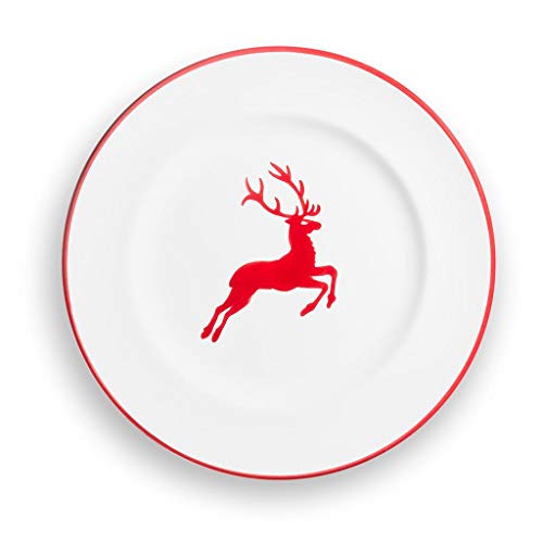 gmundner-keramik-dessertteller-gourmet-22-cm-rubinroter-hirsch image 8
