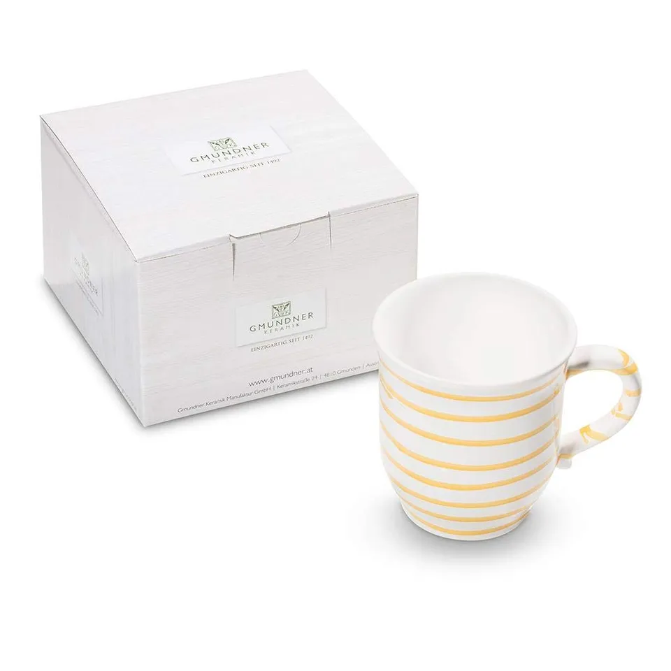 gmundner-keramik-schokotasse-gelbgeflammt-0-3-liter image 1
