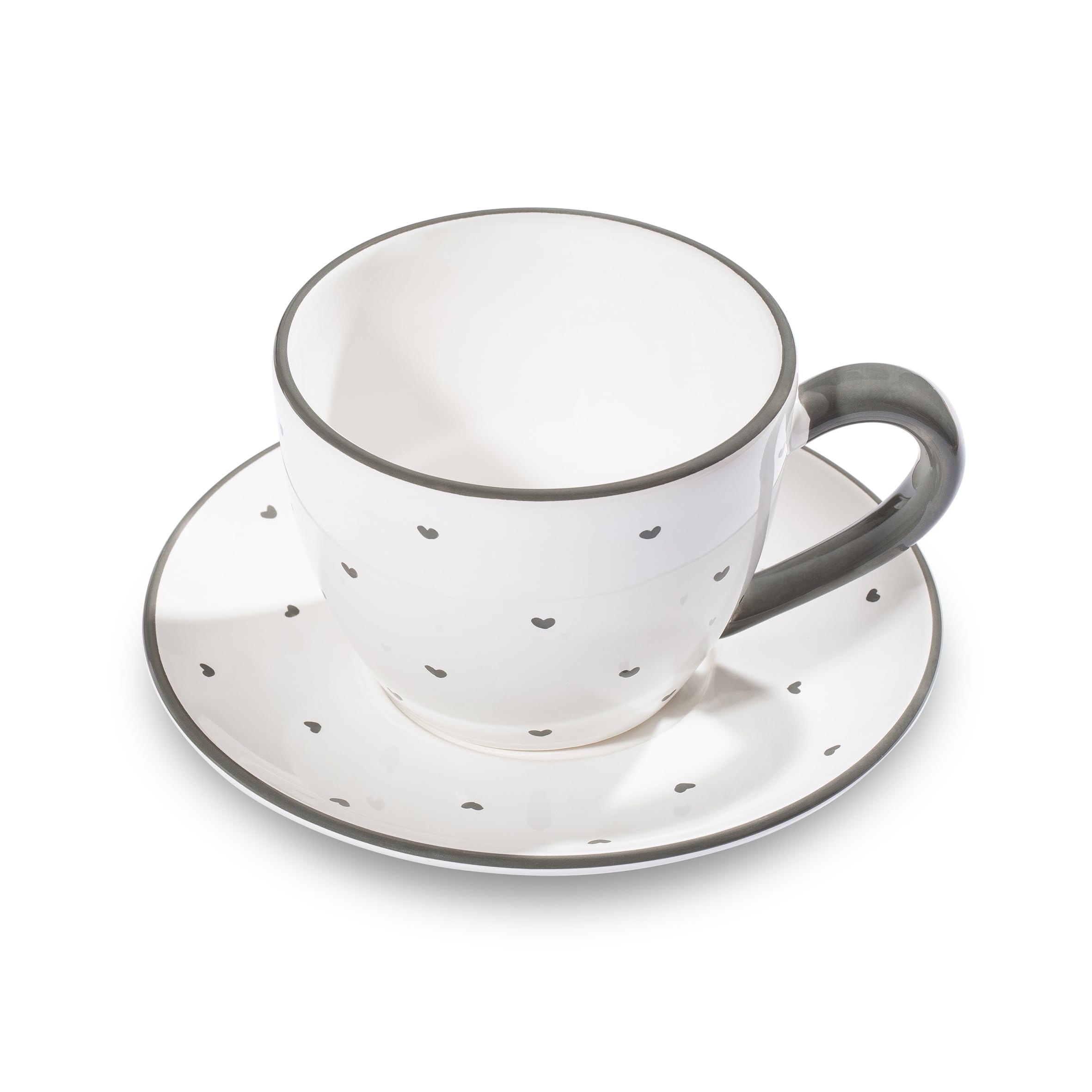 gmundner-keramik-herzerl-grau-teetasse-maxima-mit-unterteller image 2