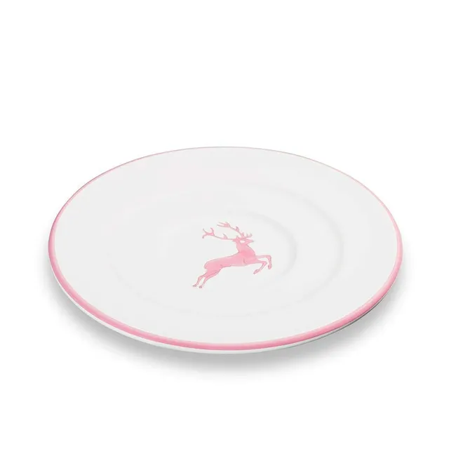 gmundner-keramik-rosa-hirsch-unterteller-kaffee-gourmet-16-cm image 1