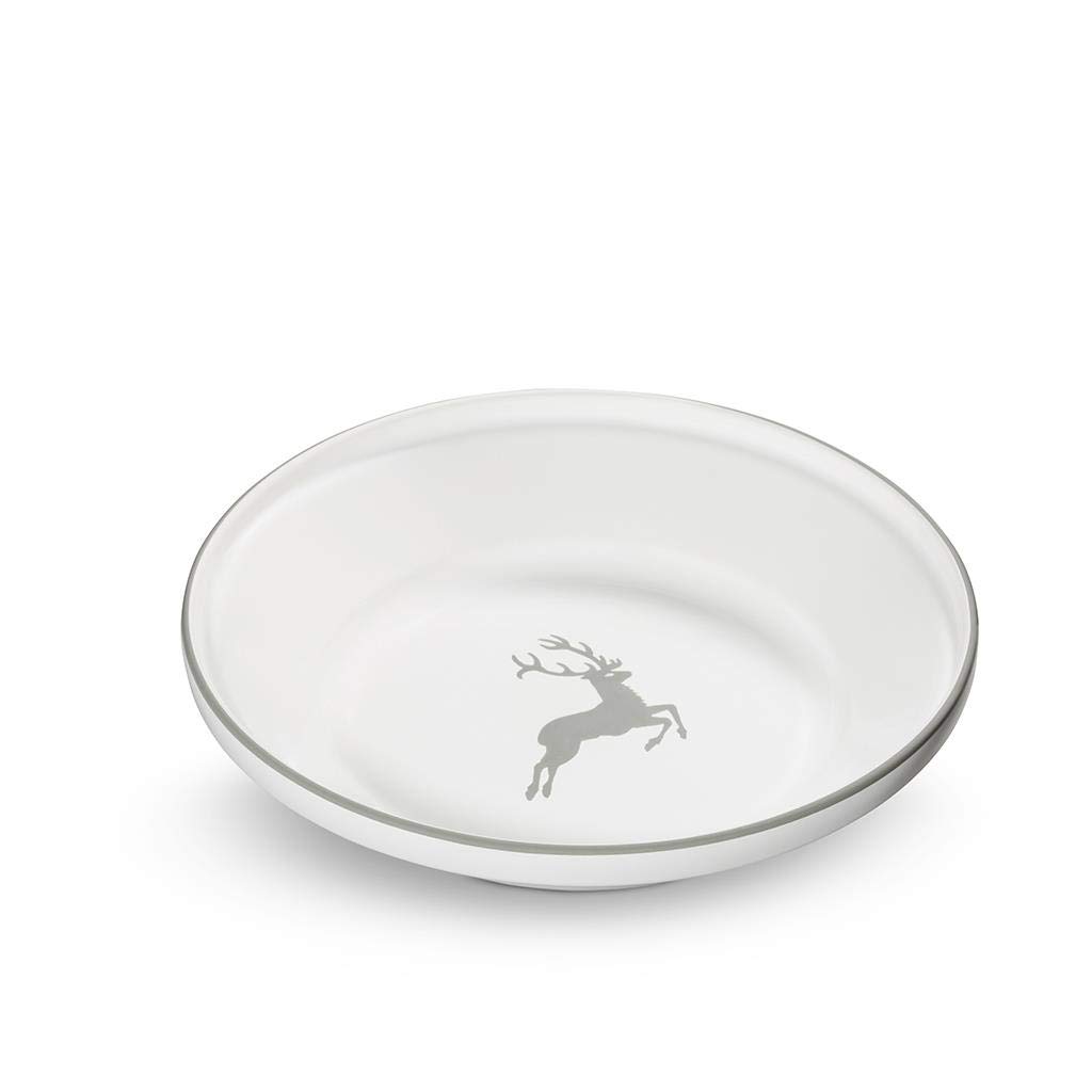 gmundner-keramik-reifsch-ssel-ohne-henkel-grauer-hirsch-28-cm-handgemacht-in-ste image 1
