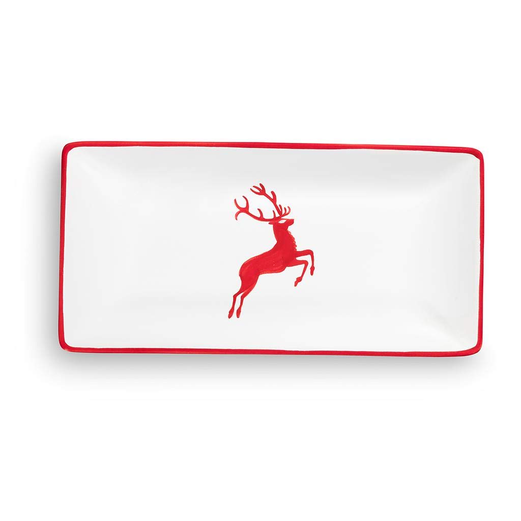 gmundner-keramik-snackschale-rubinroter-hirsch-22-x-11-cm-handgemacht-in-sterrei image 2