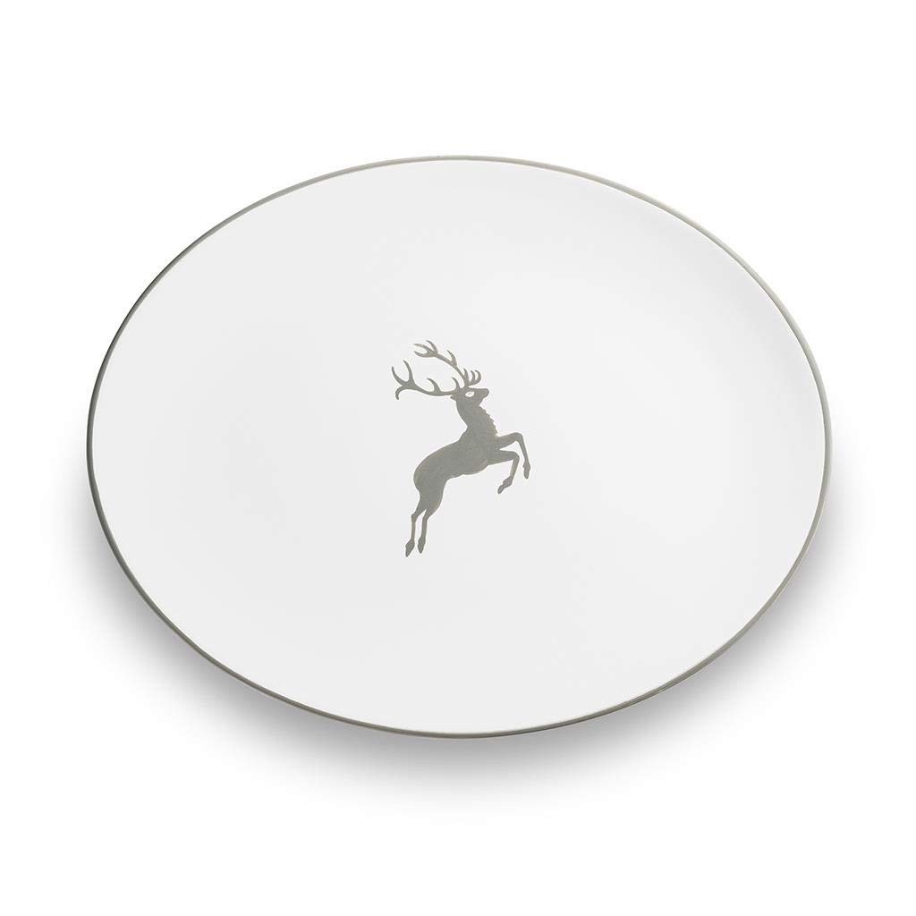 gmundner-keramik-grauer-hirsch-platte-oval-33-x-26-cm-handgemacht-in-sterreich image 2