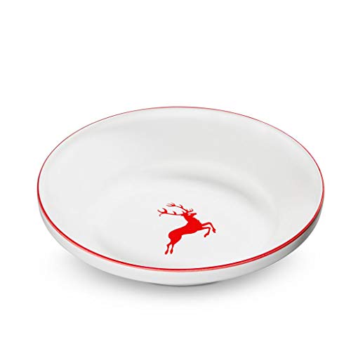 gmundner-keramik-reifsch-ssel-ohne-henkel-rubinroter-hirsch-32-cm-handgemacht-in image 4
