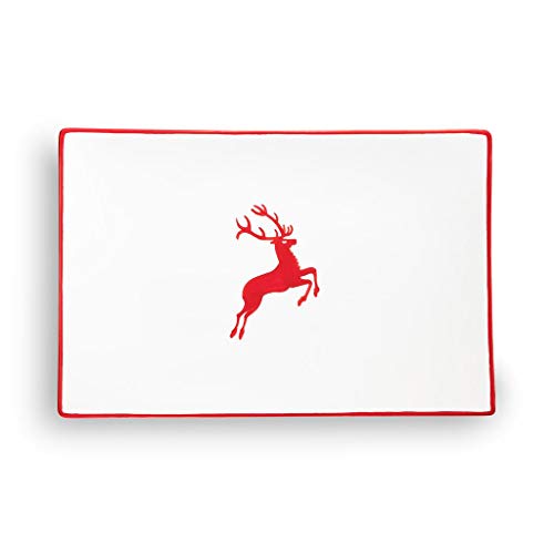 gmundner-keramik-platte-rechteckig-30-x-20-cm-rubinroter-hirsch-handgemacht-in-s image 4