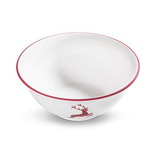 gmundner-keramik-salatsch-ssel-bordeauxroter-hirsch-2-liter-handgemacht-in-sterr image 4