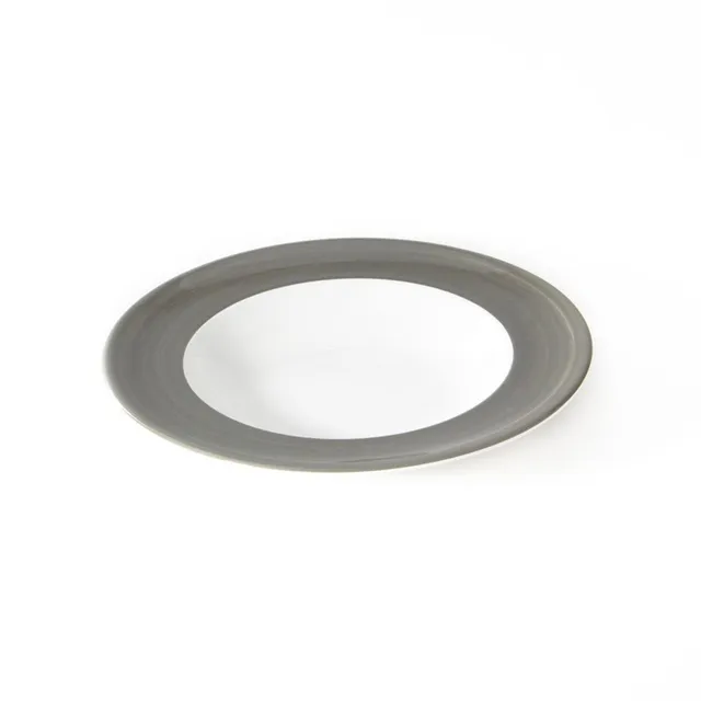 gmundner-keramik-manufaktur-suppenteller-gourmet-24-cm-grau-handgefertigt-in-ste image 1