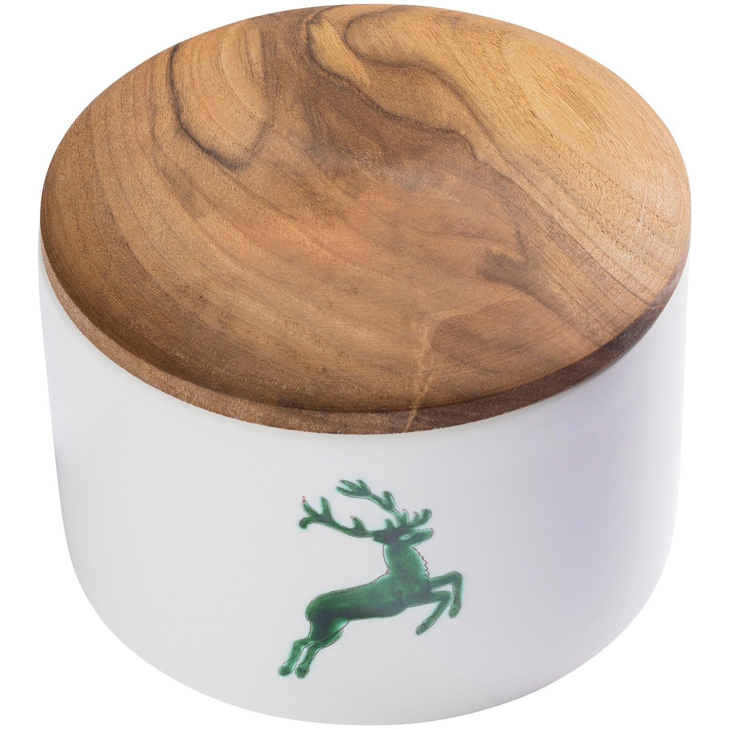 gmundner-keramik-grfcner-hirsch-vorratsdose-mit-holzdeckel image 1