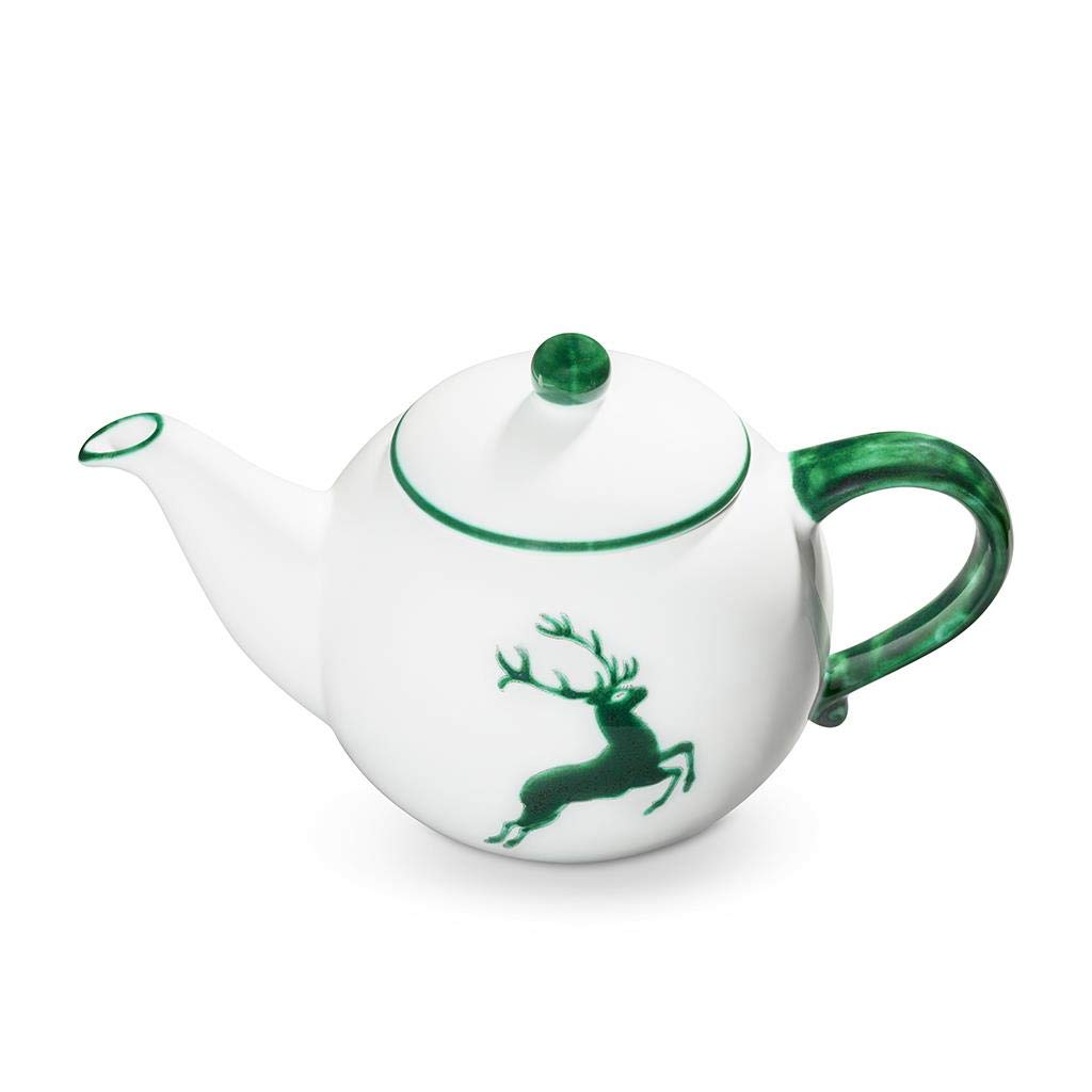 gmundner-keramik-teekanne-glatt-gr-ner-hirsch-1-5-liter-handgemacht-in-sterreich image 1