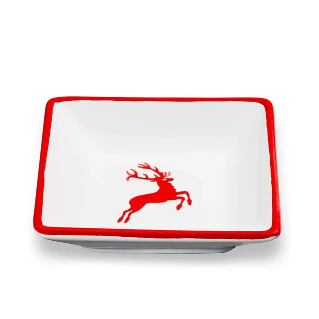 gmundner-keramik-snackschale-rubinroter-hirsch-11-x-11-cm-handgemacht-in-sterrei image 1