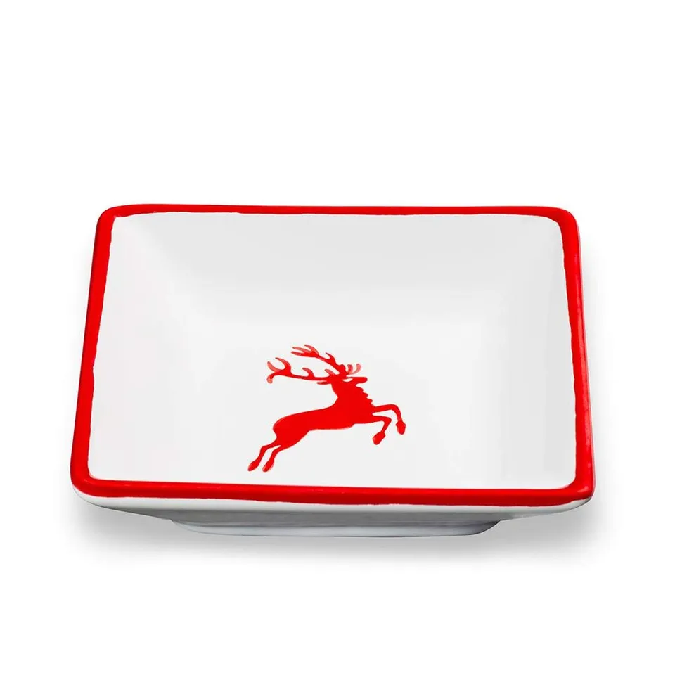 gmundner-keramik-snackschale-rubinroter-hirsch-11-x-11-cm-handgemacht-in-sterrei image 1