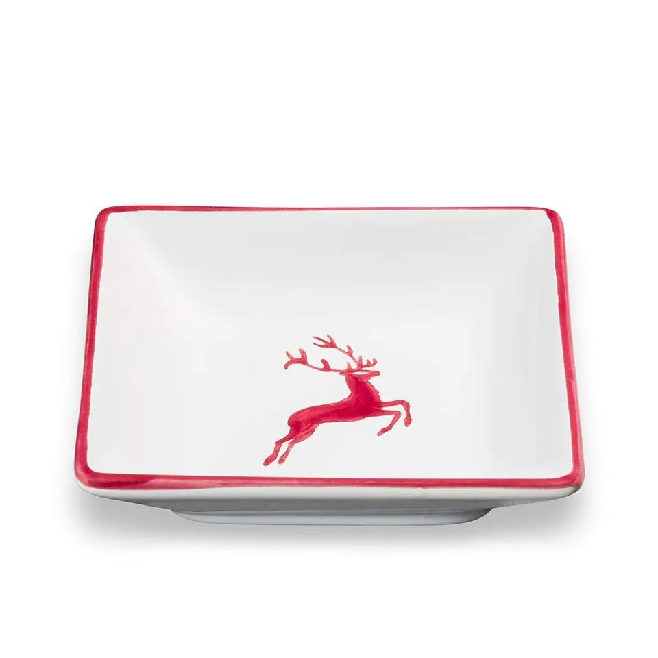 gmundner-keramik-snackschale-bordeauxroter-hirsch-11-x-11-cm-handgemacht-in-ster image 1