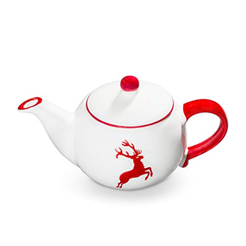 gmundner-keramik-teekanne-glatt-rubinroter-hirsch-0-5-liter-handgemacht-in-sterr image 4
