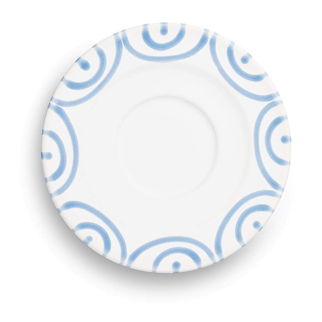 gmundner-keramik-unterteller-cappuccino-gourmet-14-cm-blaugeflammt image 2
