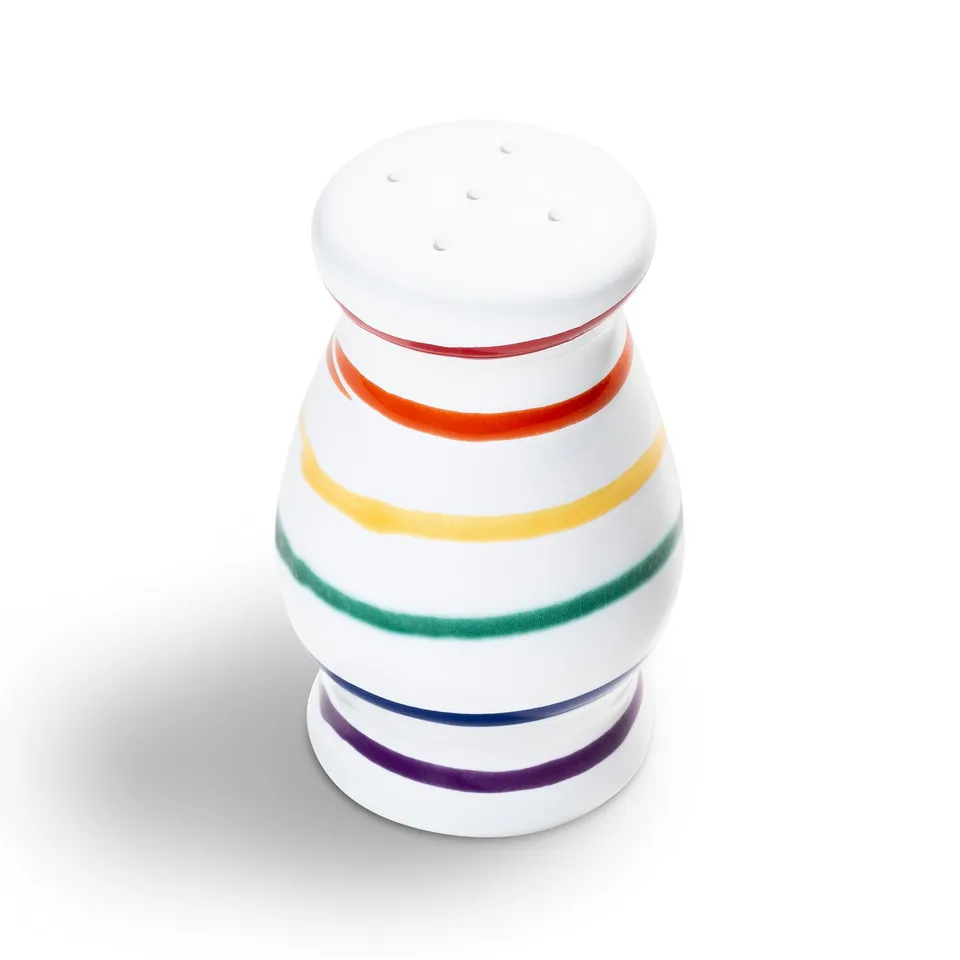 gmundner-keramik-regenbogen-salzstreuer-bauchig-8-5-cm-handgemacht image 1