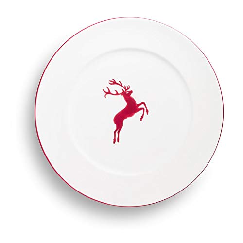 gmundner-keramik-speiseteller-gourmet-29-cm-bordeauxroter-hirsch image 7