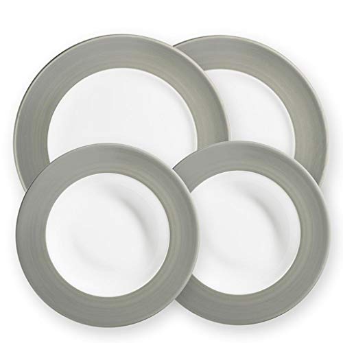 gmundner-keramik-dinner-for-two-gourmet-geschirrset-variation-grau-4-teilig image 2
