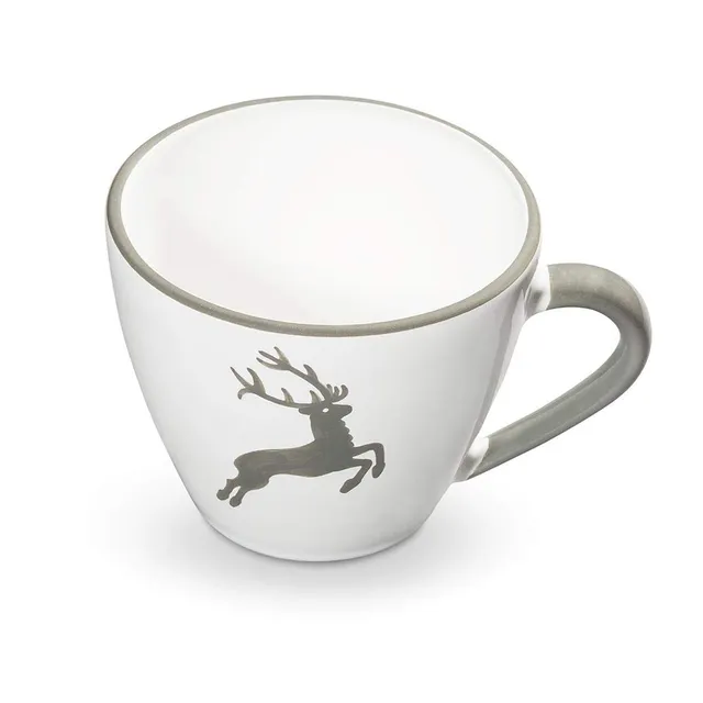 gmundner-keramik-cappuccino-tasse-gourmet-0-16-liter-grauer-hirsch image 1