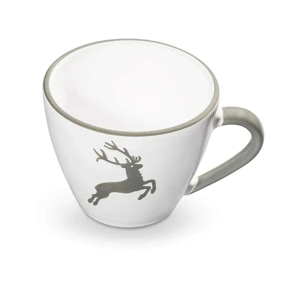gmundner-keramik-cappuccino-tasse-gourmet-0-16-liter-grauer-hirsch image 1