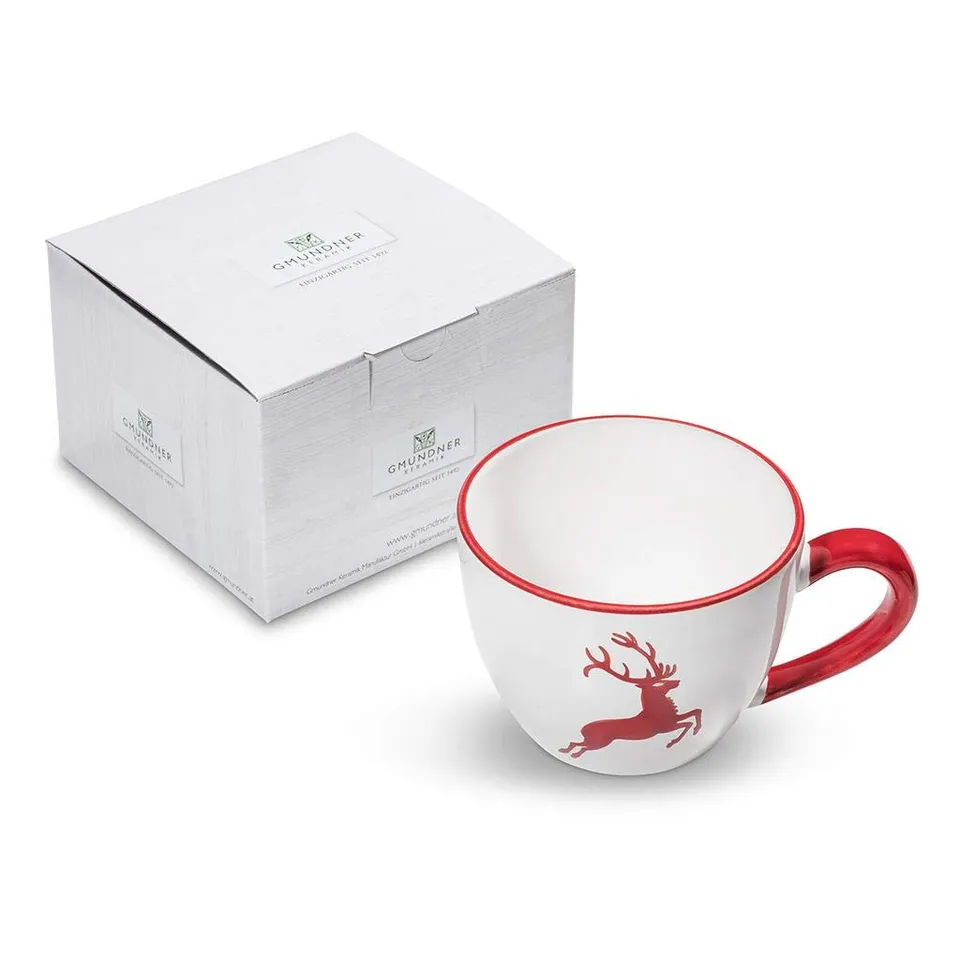 gmundner-keramik-teetasse-maxima-0-4-liter-rubinroter-hirsch-handgemacht-in-ster image 1
