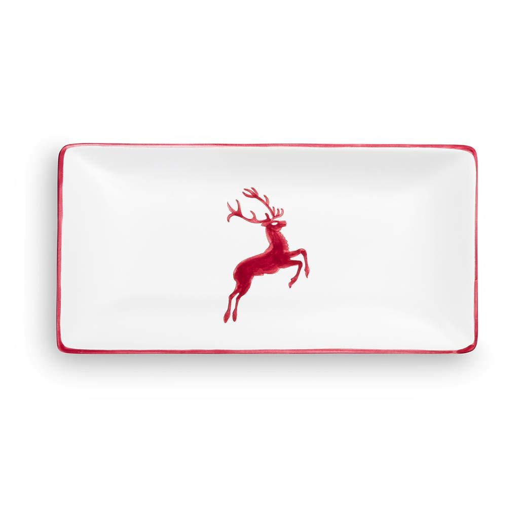 gmundner-keramik-snackschale-bordeauxroter-hirsch-22-x-11-cm-handgemacht-in-ster image 2