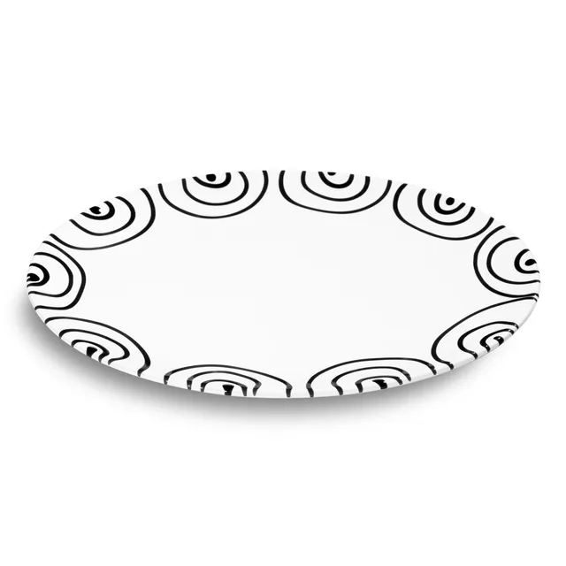 gmundner-keramik-schwarzgeflammt-platte-oval-28x21-cm image 1