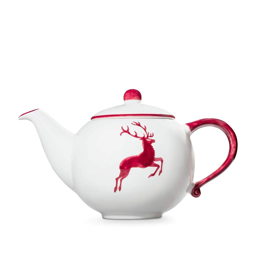 gmundner-keramik-bordeauxroter-hirsch-teekanne-glatt-0-5-liter image 2
