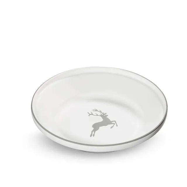 gmundner-keramik-reifsch-ssel-ohne-henkel-grauer-hirsch-28-cm-handgemacht-in-ste image 1