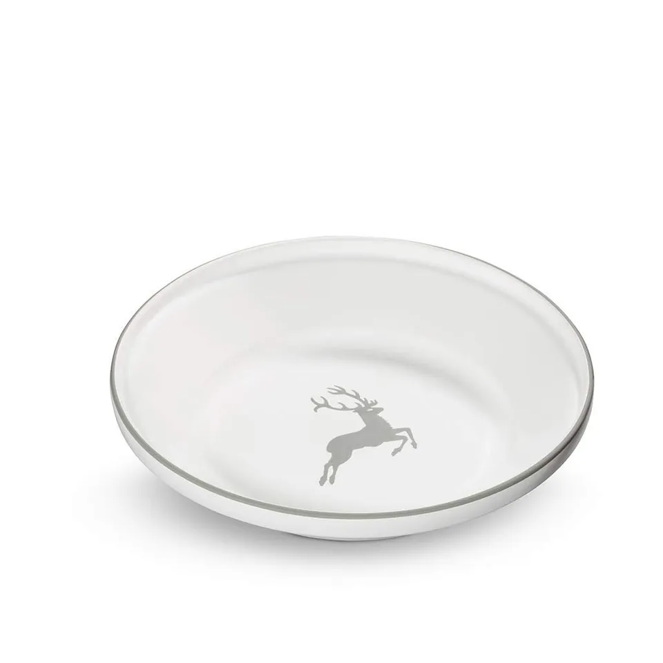 gmundner-keramik-reifsch-ssel-ohne-henkel-grauer-hirsch-28-cm-handgemacht-in-ste image 1