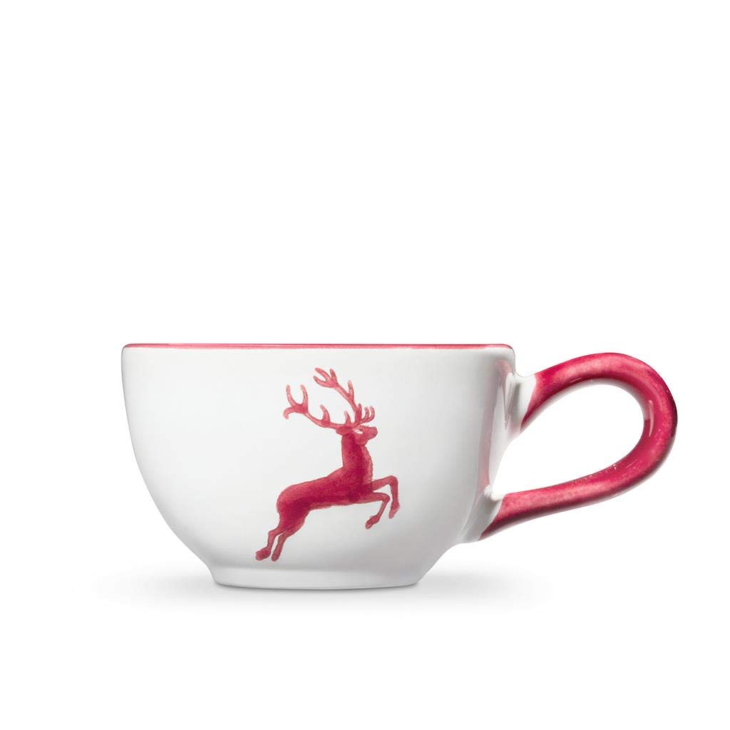 gmundner-keramik-mokkatasse-60-ml-bordeauxroter-hirsch image 2