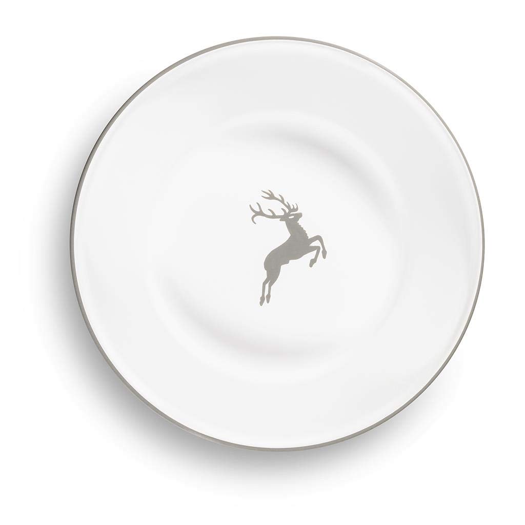 gmundner-keramik-grauer-hirsch-reifsch-ssel-ohne-henkel-32-cm image 2