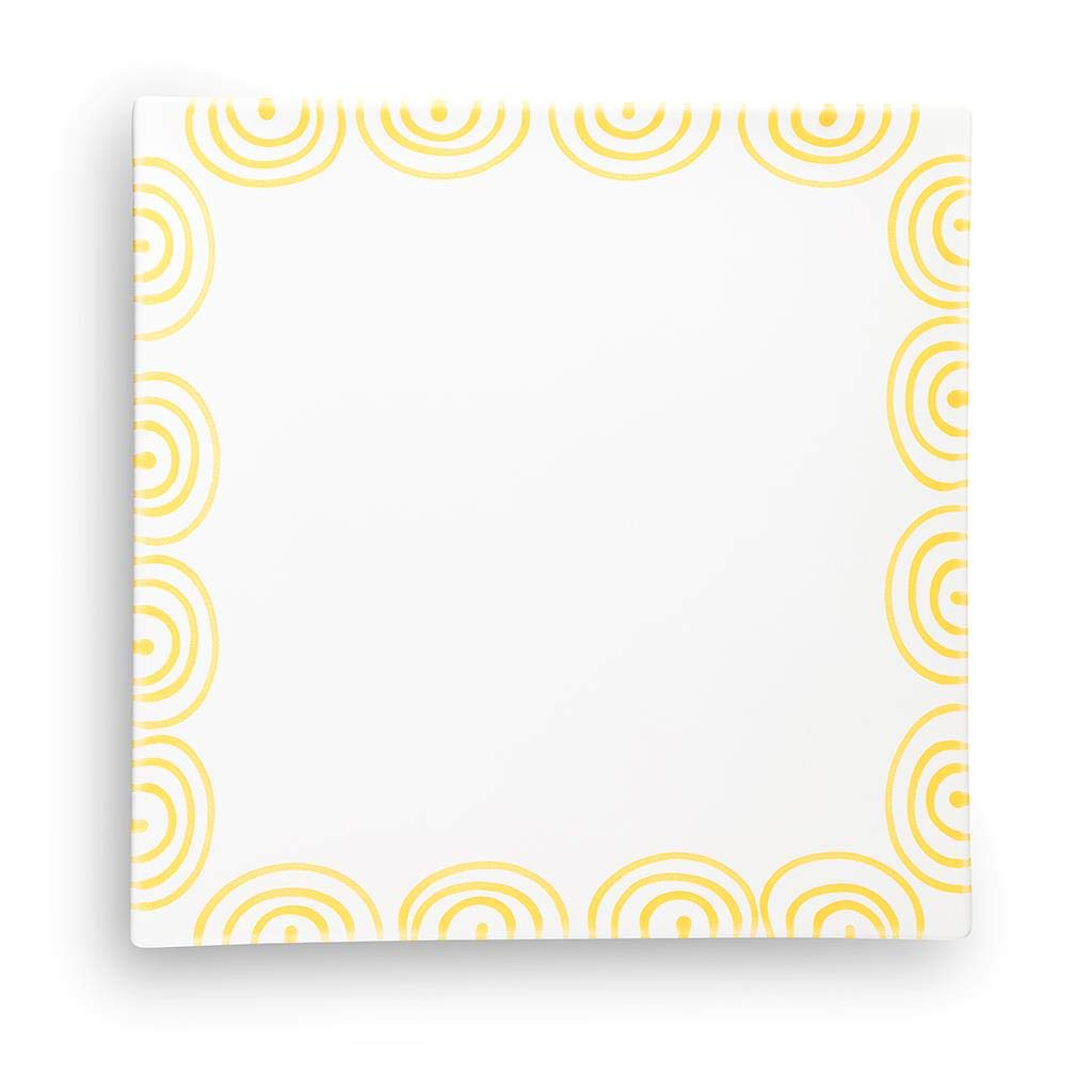 gmundner-keramik-platzteller-eckig-gelbgeflammt-31-x-31-cm image 2