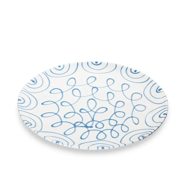 gmundner-keramik-platzteller-32-cm-blaugeflammt image 1