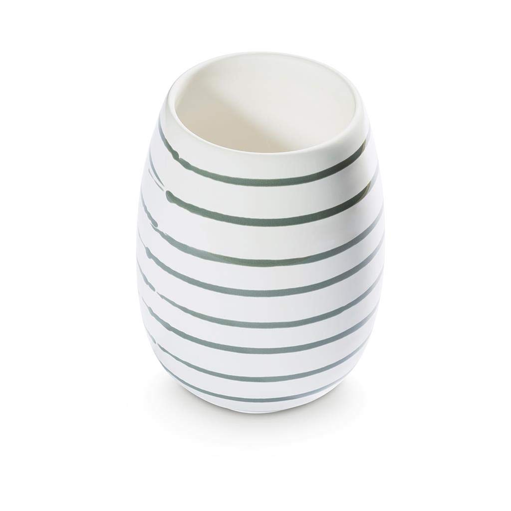 gmundner-keramik-vase-15-cm-graugeflammt image 1