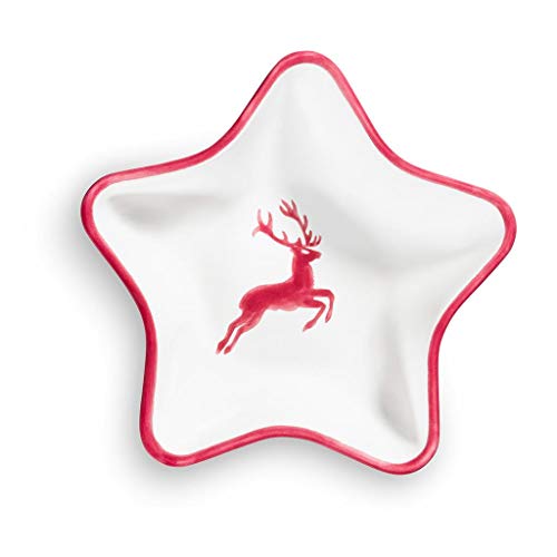 gmundner-keramik-sternschale-stella-14-cm-bordeauxroter-hirsch image 5